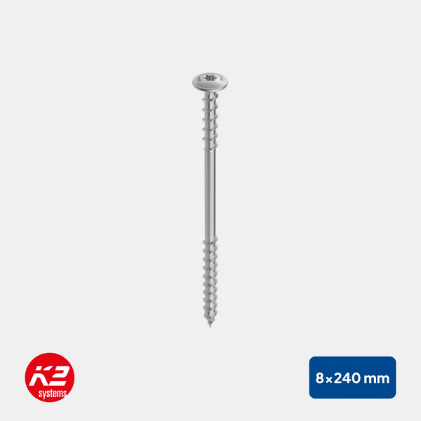 K2 Holzbauschraube 8x240 mit Tellerkopf