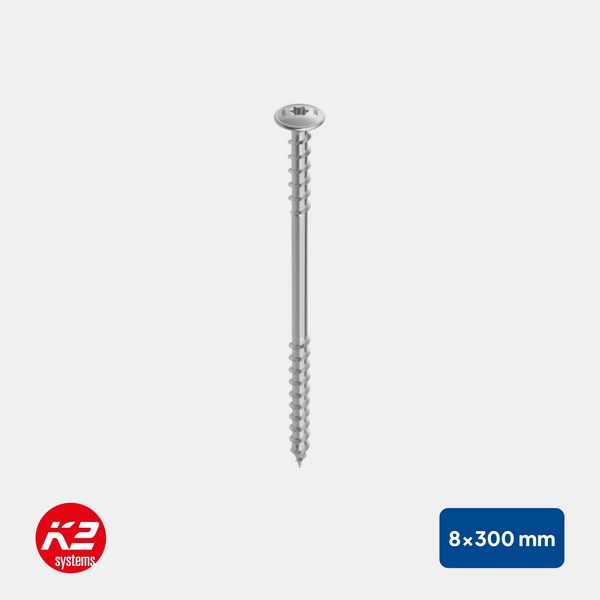 K2 Holzbauschraube 8x300 mit Tellerkopf